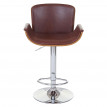 Tabouret de bar HWC-B17, similicuir, aspect noyer, rétro - brun vintage