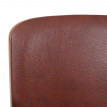 Tabouret de bar HWC-B17, similicuir, aspect noyer, rétro - brun vintage