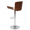 Tabouret de bar HWC-B17, similicuir, aspect noix, rétro - blanc