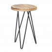 2x jardinière HWC-A80, tabouret de plantes, table de plantes, design industriel, bois naturel
