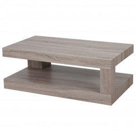 Table basse de salon HWC-A32, structure 3D FSC 40x110x60cm - aspect chêne foncé