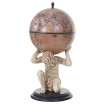 Globe terrestre, bar de salon HWC-A76, minibar avec sculpture 85x42x42cm