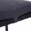 2x tabouret de bar en polyrotin HWC-A28, chaise de comptoir anthracite - coussin anthracite