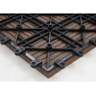 11x carreau WPC Rhone, carrelage balcon/terrasse, optique bois à 30x30cm - 1m² - premium, café décalé