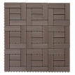 11x carreau WPC Rhone, carrelage balcon/terrasse, optique bois à 30x30cm - 1m² - premium, café décalé