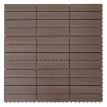 11x carreau WPC Rhone, carrelage balcon/terrasse, optique bois à 30x30cm - 1m² - premium, café linéaire