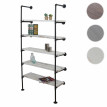 Étagère de rangement HWC-C45, design industriel 165x80x28cm - blanc