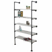 Étagère de rangement HWC-C45, design industriel 165x80x28cm - blanc