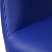 Chaise de salle à manger HWC-A50 II, fauteuil, design rétro des années 50 - similicuir, bleu