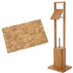 Set de salle de bains HWC-B18, Porte-rouleau papier toilette / WC, Tapis de bain, Bambou
