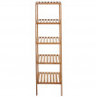 Étagère de salle de bains HWC-B18, Armoire, Bambou - 140x34x33cm