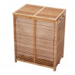 Coffre / panier à linge HWC-B18, Bambou 61x50x35cm