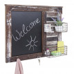 Garde-robe murale HWC-A94, organisateur mural avec tableau, paniers, style shabby, vintage 56x68cm