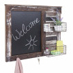 Garde-robe murale HWC-A94, organisateur mural avec tableau, paniers, style shabby, vintage 56x68cm