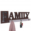 Garde-robe murale HWC-A91 Family, planche vestiaire, style chalet, bois, métal