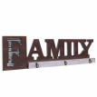 Garde-robe murale HWC-A91 Family, planche vestiaire, style chalet, bois, métal