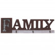 Garde-robe murale HWC-A91 Family, planche vestiaire, style chalet, bois, métal