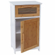 Commode HWC-A85, meuble de salle de bains, bambou, 71x40x31cm blanc