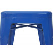 Tabouret en métal HWC-A73, désign industriel métallique, empilable - bleu