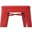 Tabouret en métal HWC-A73, désign industriel métallique, empilable - rouge
