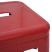 Tabouret en métal HWC-A73, désign industriel métallique, empilable - rouge