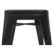 Tabouret en métal HWC-A73, désign industriel métallique, empilable - noir