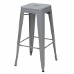 Tabouret de bar HWC-A73, chaise de comptoir, métal, empilable, design industriel - gris