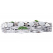 Couronne de l'Avent XXL, décoration de Noël, bois, Ø 48cm, blanc / gris - sans bougies