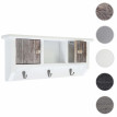 Armoire à clés HWC-A48, boîte à clés avec portes et crochets - shabby marron