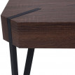 Table basse de salon Kos T573, FSC 43x110x60cm - chêne marron, pieds métalliques foncés