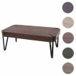 Table basse de salon Kos T573, FSC 43x110x60cm - chêne marron, pieds métalliques foncés