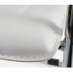 2x chaise de conférence Samara, chaise visiteurs cantilever, similicuir - blanc
