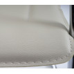 2x chaise de conférence Samara, chaise visiteurs cantilever, similicuir - crème