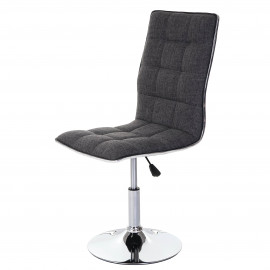 6x chaise de salle à manger HWC-C41, fauteuil, tissu - gris clair