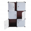 Etagère de rangement Sydney T307, système emboîtable, placard, 6 boîtes à 36x36x36cm, marron