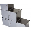 Etagère de rangement Sydney T307, système emboîtable, placard, 6 boîtes à 36x36x36cm, marron
