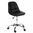 Fauteuil de bureau Lier, chaise pitovante, siège baquet, similicuir - noir