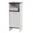 Commode Arezzo, commode / armoire de salle de bain, commode - 82x32x28cm - blanc, sols marrons