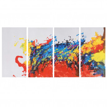 Tableau à l'huile, vague, peint à la main à 100%, toile de décoration murale XL - 120x60cm