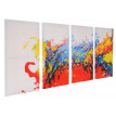 Tableau à l'huile, vague, peint à la main à 100%, toile de décoration murale XL - 120x60cm