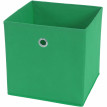 4x box pliable T362, box de rangement, tissu 28x28x28cm - vert