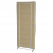 Range-chaussures, placard de camping, armoire pliable, tissu 140x52x18cm, crème