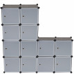 Etagère rangement/Sydney système emboîtable 12 compartiments à 36x36x36cm - noir