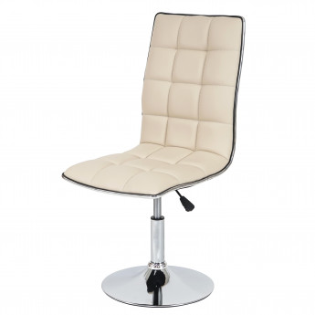 Lot de 6 chaises de séjour ou de salle à manger HWC-C41, style rétro, similicuir - crème