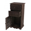 Commode / armoire, 2 tiroirs, 1 porte, 40x32x80cm, shabby, vintage, marron