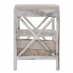 Etagère / range-chaussures / banc, 45x65x34cm, shabby chic, vintage - blanc