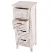 Commode / table d'appoint / armoire, 4 tiroirs, 30x25x74cm, shabby, vintage, blanc