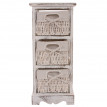 2x commodes /meubles d'appoint / étagères, 3 paniers, 25x28x58cm, shabby, vintage, blanc