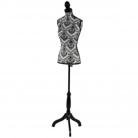 Mannequin de couture de tailleur buste torse féminin T220 - mousse, motif baroque