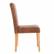 Lot de 6 chaises de séjour Littau, tissu - aspect daim / pieds clairs